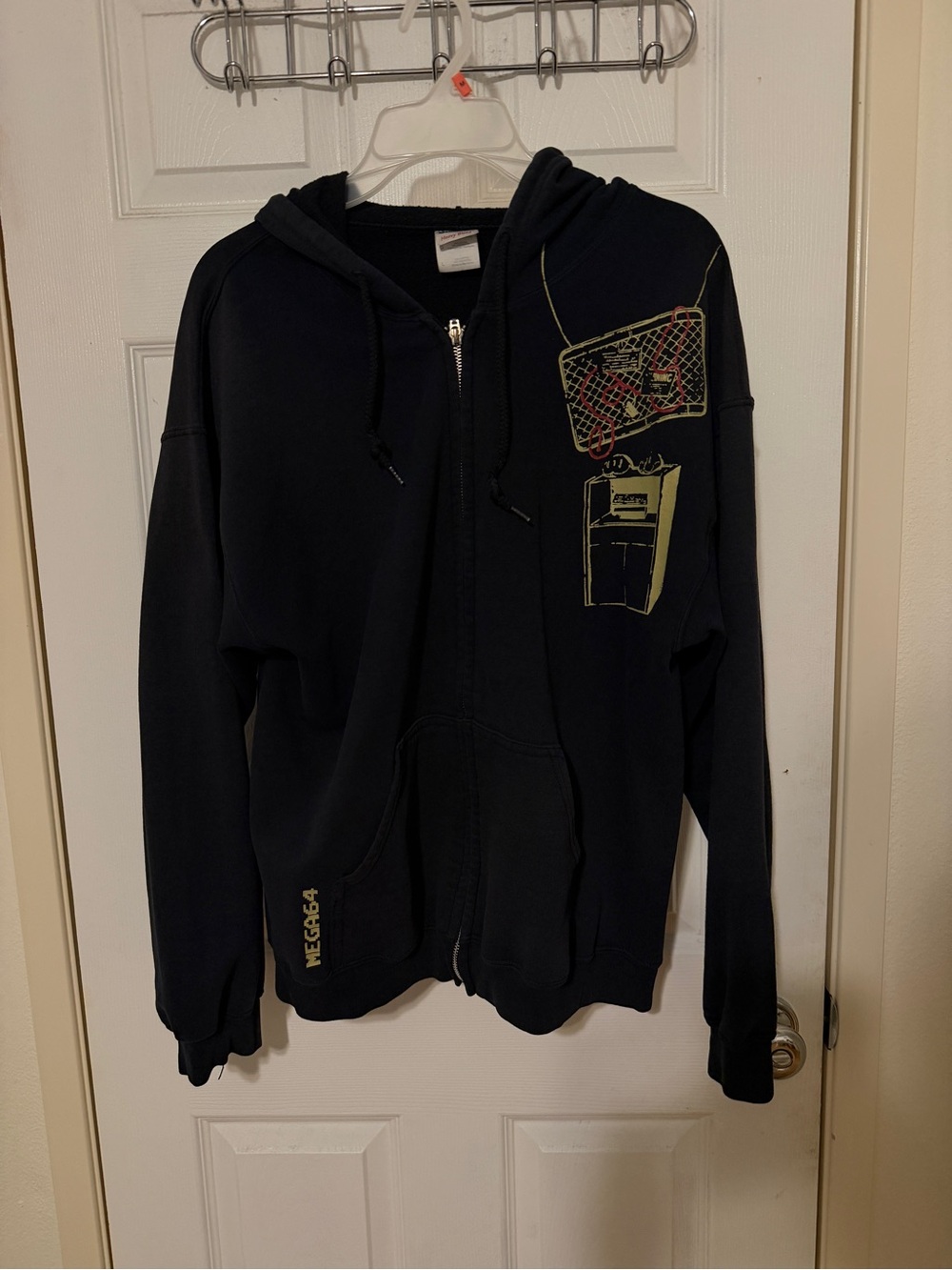 Mega64 System Zip Up Hoodie Black Friday Limited Edition Large MEGA 64.